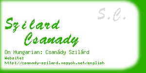 szilard csanady business card